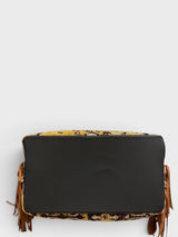Vittoria - Handmade Italian Fabric Native American Tapestry Shoulder Bag with Fringe