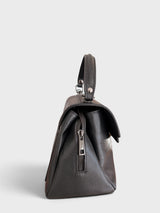 Beldaccini - Italian Leather Croc-Embossed Multi-Compartment Handle Bag