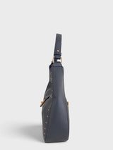 Aria - Pebbled Crescent Hobo Shoulder Bag in Alt-Leather