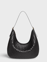 Margot Slouchy Weaved Shoulder Bag in Premium Alt-Leather