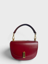 Celia - Italian Luminous Leather Satchel Bag with High Gloss Finish