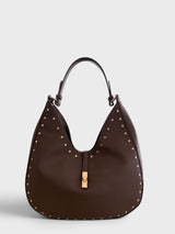 Aria - Pebbled Crescent Hobo Shoulder Bag in Alt-Leather