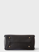 Madisse - Italian Leather Croc-Embossed Top Handle Bag with Gold Rivet Detailing