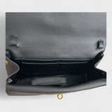Bellina - Italian Leather Convertible Clutch Bag with Twist Lock