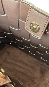 Nikkia - Woven Suede Bucket Bag in Premium Alt-Leather