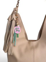 Candy Stripe Pickleball Bag Charm