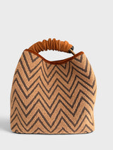 Vittoria - Handmade Italian Fabric Boho Fringe Shoulder Bag with Western Stud Accents