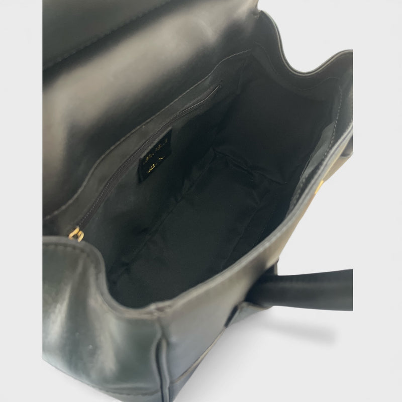 Milano Medium - Italian Leather Handle Bag with Woven Crossbody Strap