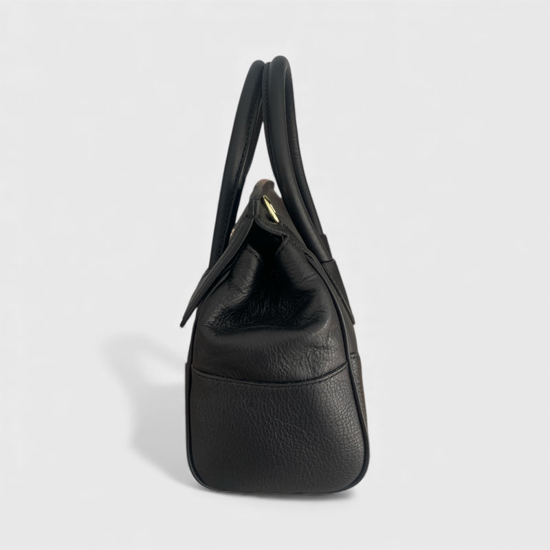 Milano Medium - Italian Leather Handle Bag with Woven Crossbody Strap