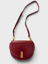 Celia - Italian Luminous Leather Satchel Bag with High Gloss Finish