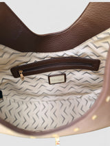 Aria - Pebbled Crescent Hobo Shoulder Bag in Alt-Leather
