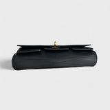 Bellina - Italian Leather Convertible Clutch Bag with Twist Lock