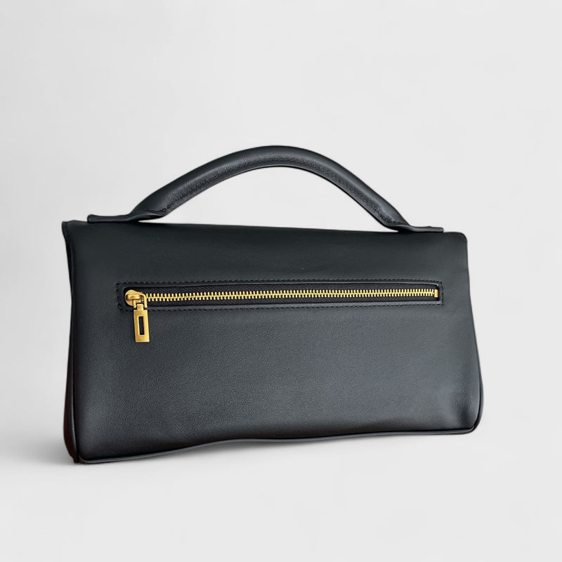 Bellina - Italian Leather Convertible Clutch Bag with Twist Lock