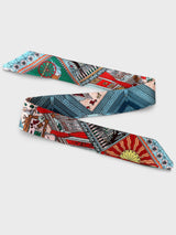 Equestrian Multi-Colored Bandeau- Skinny Scarf