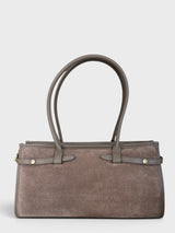 Toscana -Italian Suede & Leather East West Satchel Shoulder Bag
