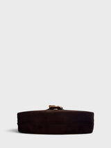 Celeste - Suede-Look Shoulder Bag with Woven Detail in Alt-Leather