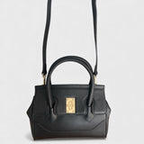 Milano Medium - Italian Leather Handle Bag with Woven Crossbody Strap