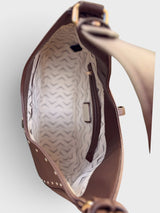 Aria - Pebbled Crescent Hobo Shoulder Bag in Alt-Leather