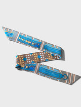 Parisian Blue Bandeau - Skinny Scarf 24