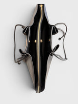 Élodie - Pebbled Winged Tote Bag with Drawstring Sides in Alt-Leather