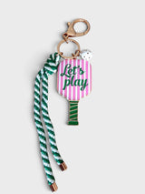 Candy Stripe Pickleball Bag Charm