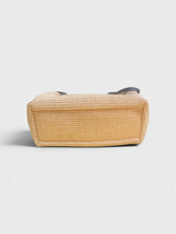 Natalia - Italian Leather & Raffia Market Tote