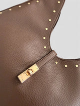 Aria - Pebbled Crescent Hobo Shoulder Bag in Alt-Leather