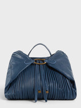 Francesca - Handmade Italian Leather Pleated Convertible Hobo/Handle Bag