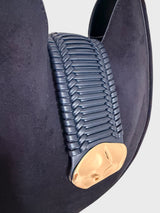 Celeste - Suede-Look Structured Hobo Bag with Woven Detail in Premium Alt-Leather