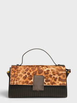 Grazia - Italian Leather Animal Print Handle Bag