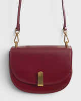 Celia - Italian Luminous Leather Satchel Bag with High Gloss Finish