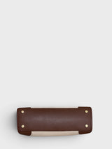 Leandra - Italian Leather & Canvas East West Satchel Shoulder Bag