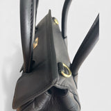 Milano Medium - Italian Leather Handle Bag with Woven Crossbody Strap