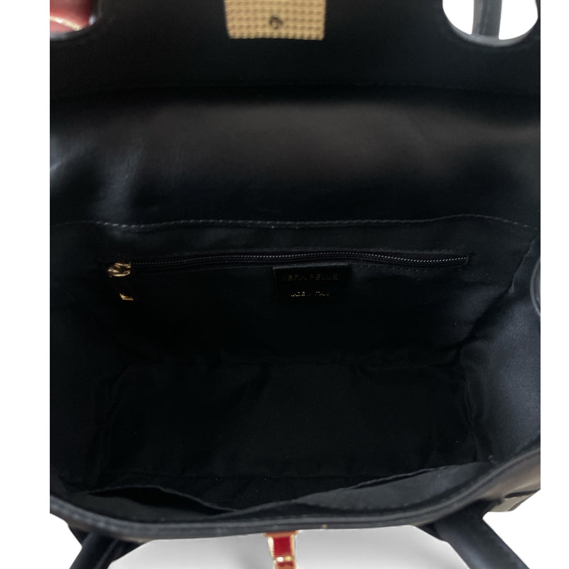 Milano Medium - Italian Leather Handle Bag with Woven Crossbody Strap