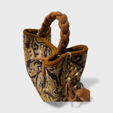 Vittoria - Handmade Italian Fabric Native American Tapestry Shoulder Bag with Fringe