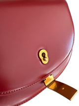 Celia - Italian Luminous Leather Satchel Bag with High Gloss Finish