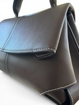 Charlotte- Italian Leather Structured Architectural Silhouette Top-Handle Bag