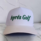 Aprés Golf Baseball Cap in White & Green