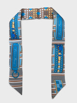Parisian Blue Bandeau - Skinny Scarf