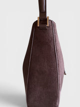 Celeste - Suede-Look Structured Hobo Bag with Woven Detail in Premium Alt-Leather