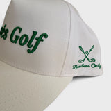 Aprés Golf Baseball Cap in White & Green