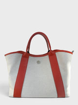 Paolina Tote - Handmade Italian Leather and Canvas Convertible Tote