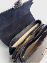 Beldaccini - Italian Leather Croc-Embossed Multi-Compartment Handle Bag