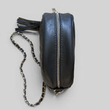 Viti - Italian Leather Round Chevron Shoulder Bag