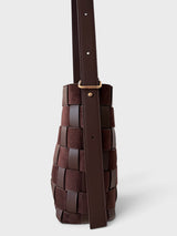 Nikkia - Woven Suede Bucket Bag in Premium Alt-Leather