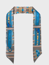 Parisian Blue Bandeau - Skinny Scarf 24