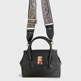 Milano Medium - Italian Leather Handle Bag with Woven Crossbody Strap