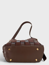 Nikkia - Woven Suede Bucket Bag in Premium Alt-Leather
