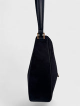 Celeste - Suede-Look Structured Hobo Bag with Woven Detail in Premium Alt-Leather