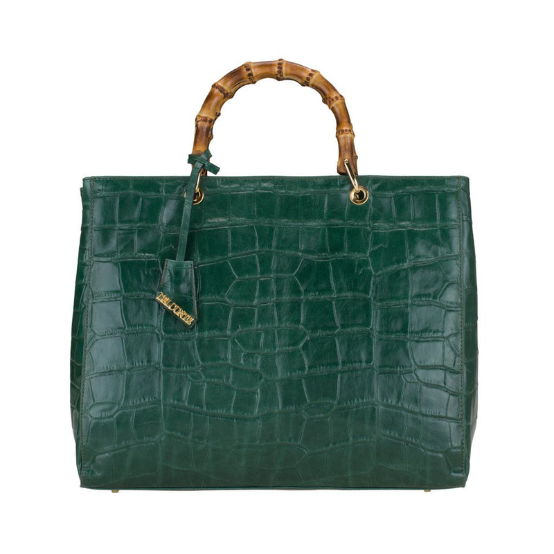 Vicenzo Leather Alessia Croc Embossed Leather Handbag/ Crossbody Bag